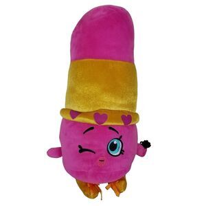 Shopkins Lippy Lips Lipstick 15" Plush Musical Light Up Toy 2016 Works Animated